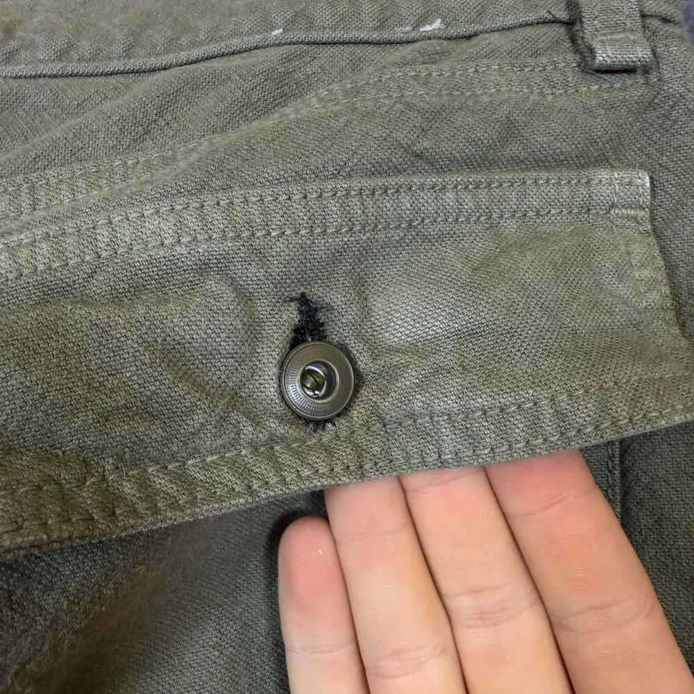 Rag & Bone 31/28 men’s green army biker chino 100% cotton pants